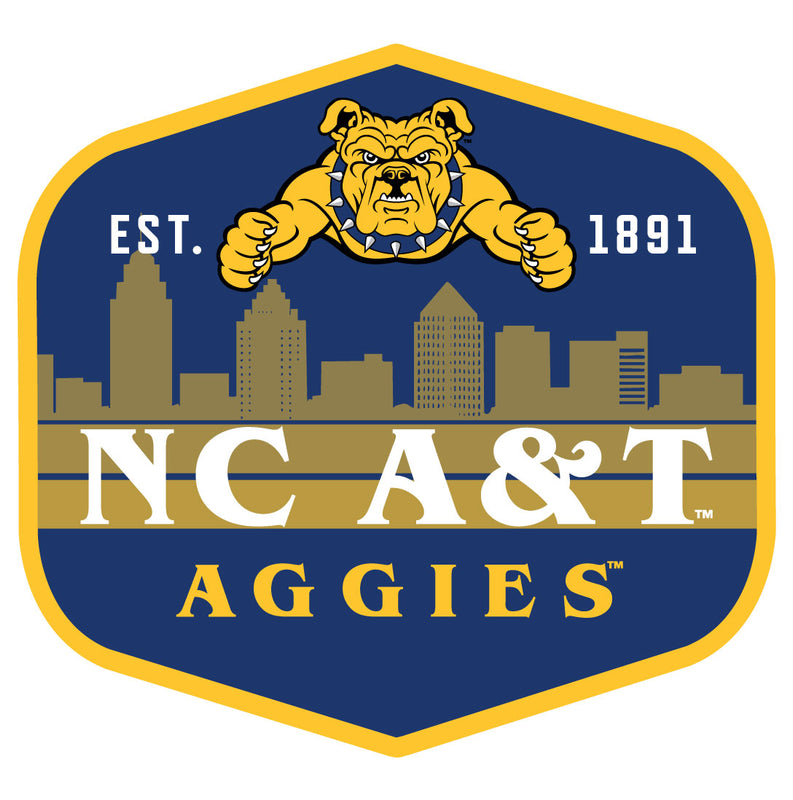 North Carolina A&T State Aggies Scenic Background Vinyl Sticker/Magnet - Officially Licensed