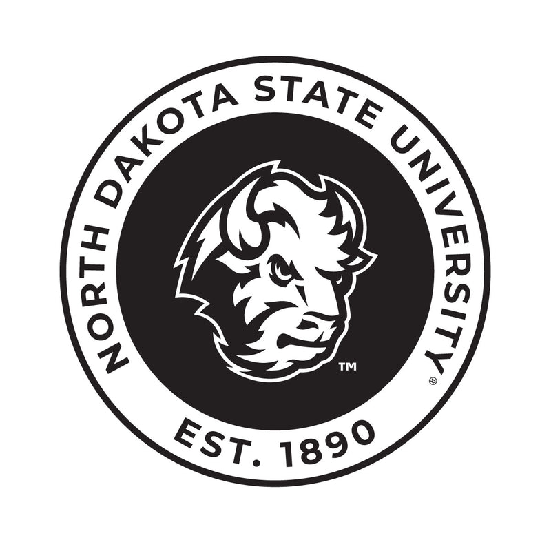 North Dakota State Bison Officially Licensed Black Vinyl Decal Sticker White Backing