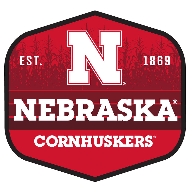 Nebraska Cornhuskers Scenic Background Vinyl Sticker/Magnet - Officially Licensed