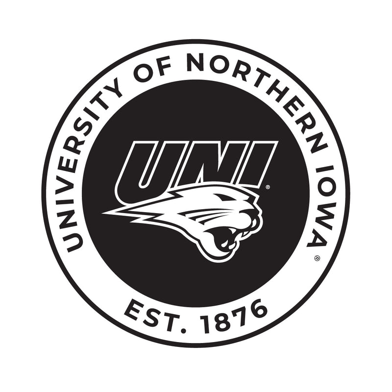 Northern Iowa Panthers Officially Licensed Black Vinyl Decal Sticker Holographic Backing