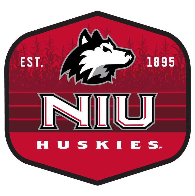 Northern Illinois Huskies Scenic Background Vinyl Sticker/Magnet - Officially Licensed