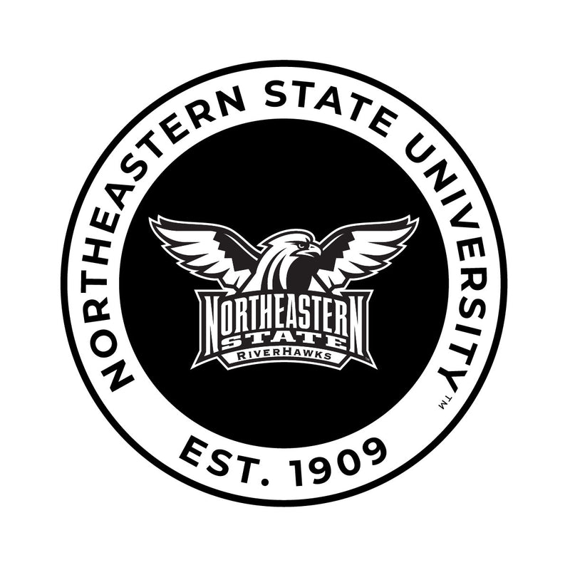 Northeastern State University Riverhawks Officially Licensed Black Vinyl Decal Sticker White Backing