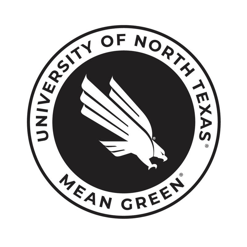 North Texas Officially Licensed Black Vinyl Decal Sticker Clear Backing