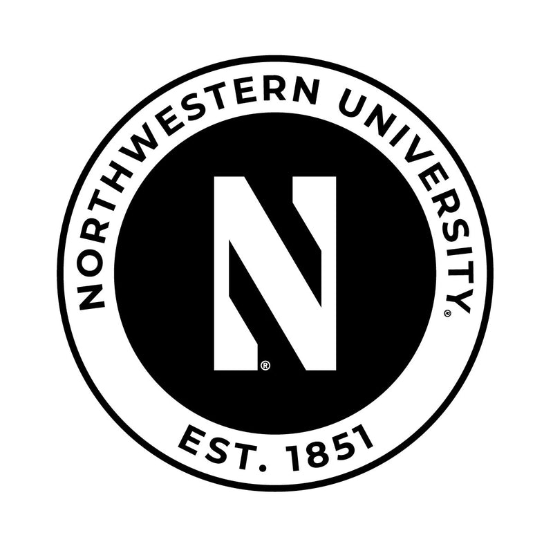 Northwestern University Wildcats Officially Licensed Black Vinyl Decal Sticker Holographic Backing