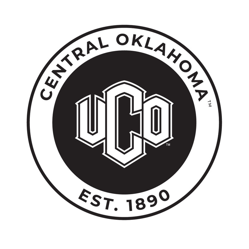University of Central Oklahoma Bronchos Officially Licensed Black Vinyl Decal Sticker White Backing