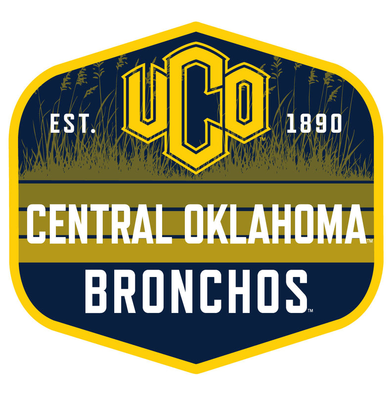 University of Central Oklahoma Bronchos Scenic Background Vinyl Sticker/Magnet - Officially Licensed