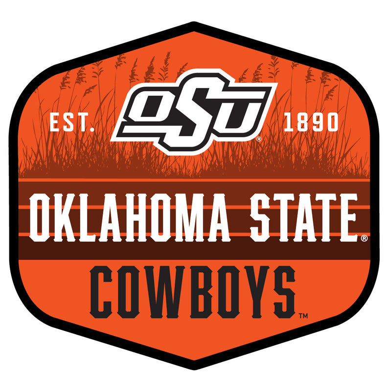 Oklahoma State Cowboys Scenic Background Vinyl Sticker/Magnet - Officially Licensed