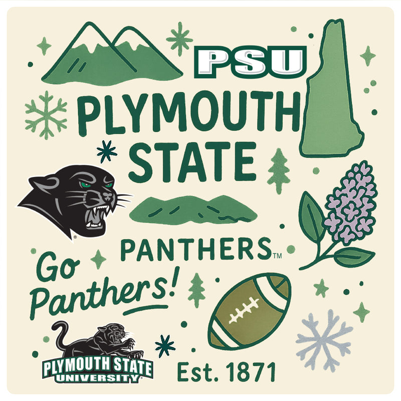 Plymouth State University Medley Design Decorative Magnet or Sticker – Officially Licensed 3-Inch