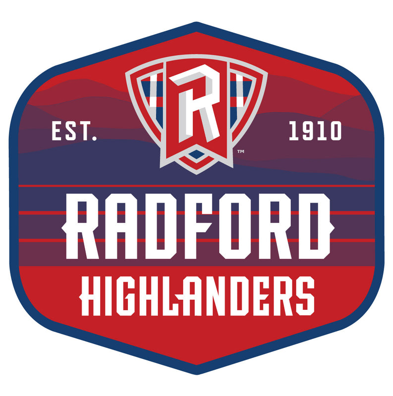 Radford University Highlanders Scenic Background Vinyl Sticker/Magnet - Officially Licensed
