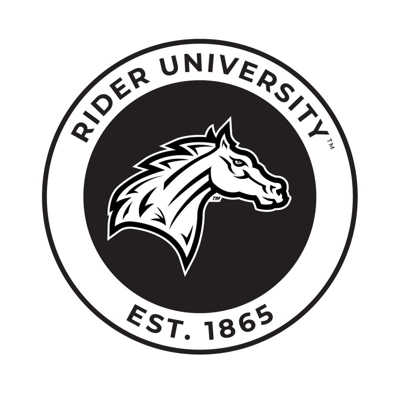 Rider University Broncs Officially Licensed Black Vinyl Decal Sticker White Backing