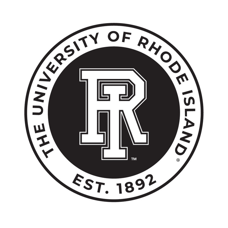 Rhode Island University Officially Licensed Black Vinyl Decal Sticker White Backing