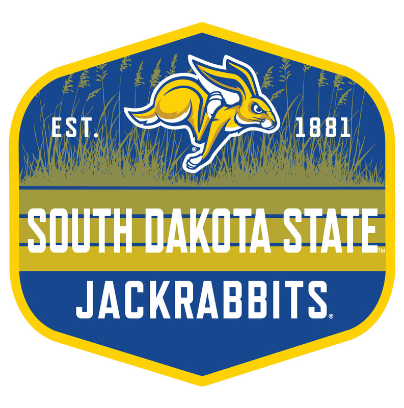 South Dakota State Jackrabbits Scenic Background Vinyl Sticker/Magnet - Officially Licensed
