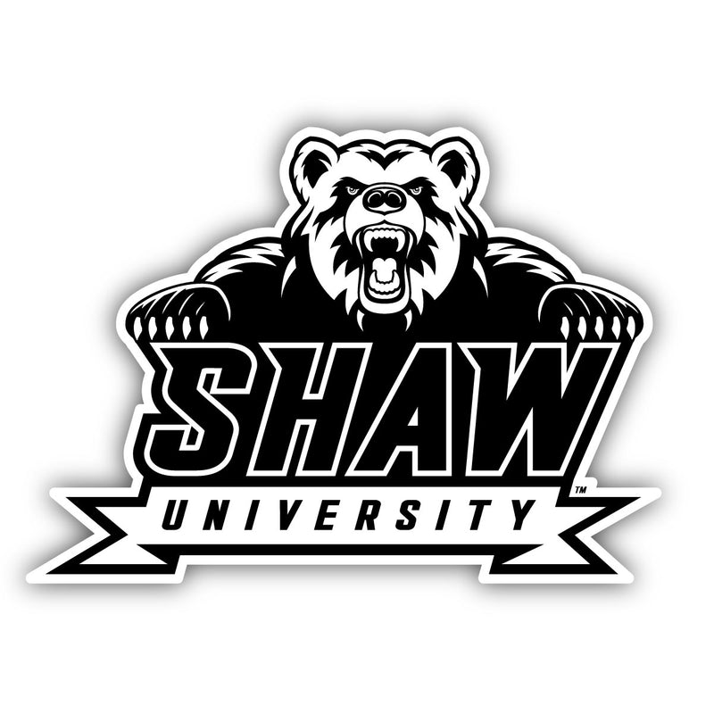 Shaw University Bears Officially Licensed Black Vinyl Decal Sticker White Backing