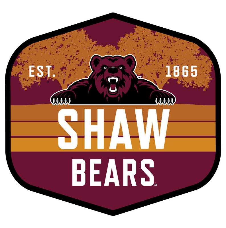 Shaw University Bears Scenic Background Vinyl Sticker/Magnet - Officially Licensed
