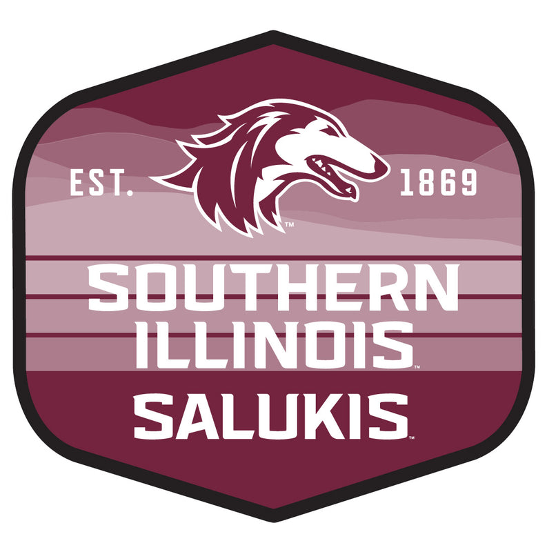 Southern Illinois Salukis Scenic Background Vinyl Sticker/Magnet - Officially Licensed