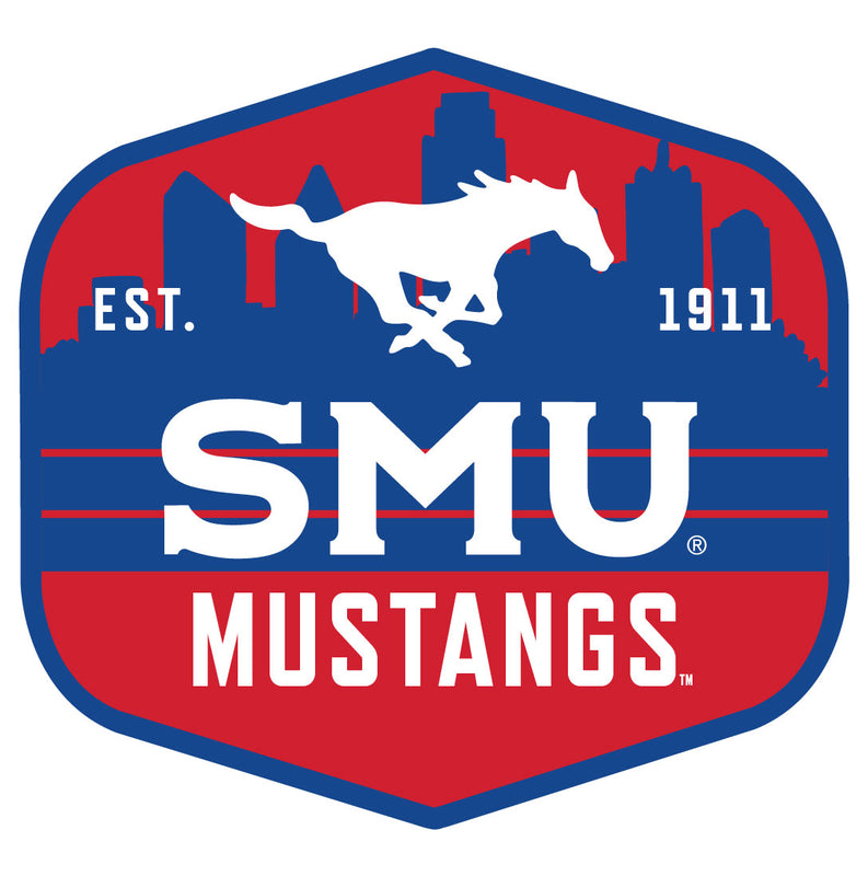 Southern Methodist University Scenic Background Vinyl Sticker/Magnet - Officially Licensed