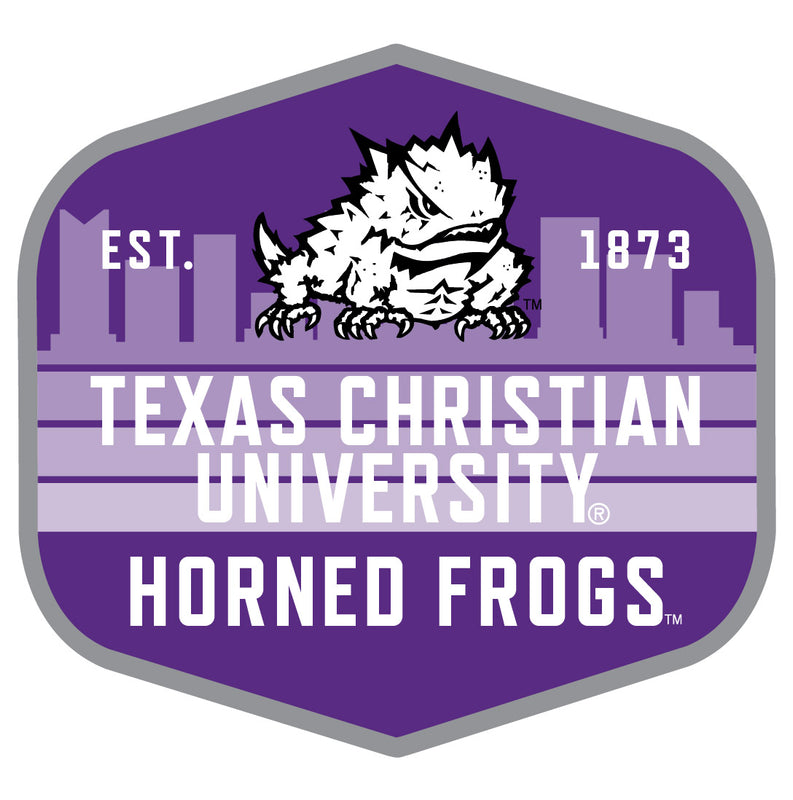 Texas Christian University Scenic Background Vinyl Sticker/Magnet - Officially Licensed