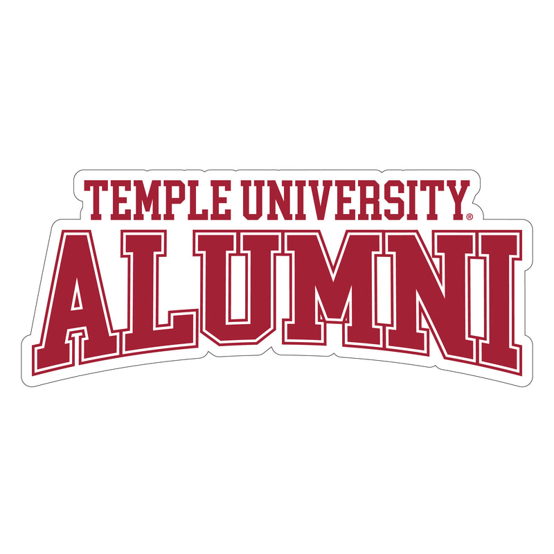 Temple University Laser Cut Alumni Vinyl Sticker/Magnet - Officially Licensed 6-Inch