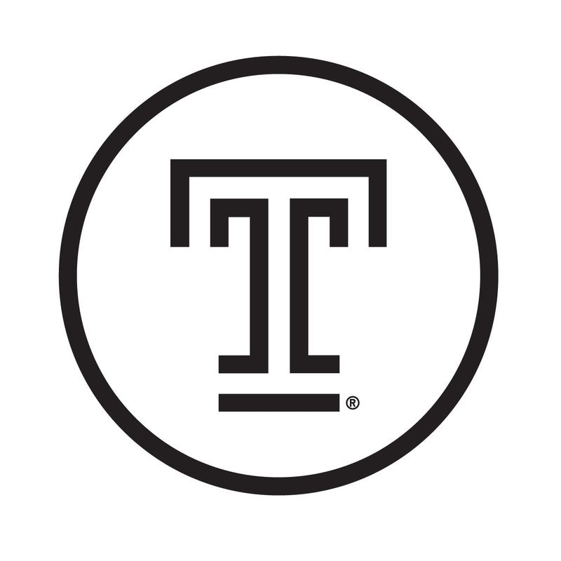 Temple University Officially Licensed Black Vinyl Decal Sticker Holographic Backing