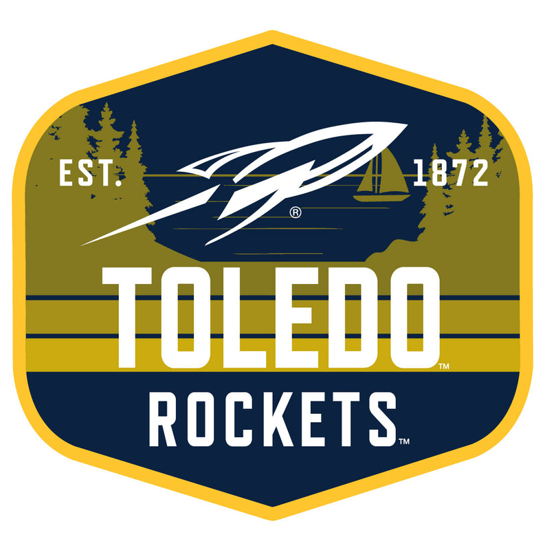 Toledo Rockets Scenic Background Vinyl Sticker/Magnet - Officially Licensed