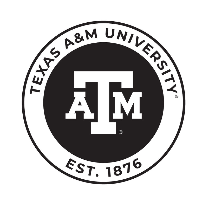 Texas A&M Aggies Officially Licensed Black Vinyl Decal Sticker Clear Backing