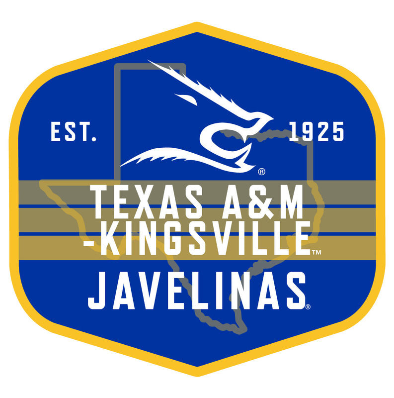 Texas A&M Kingsville Javelinas Scenic Background Vinyl Sticker/Magnet - Officially Licensed