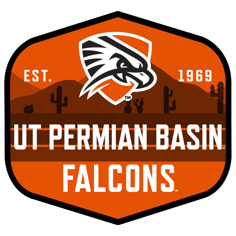 University of Texas of the Permian Basin Scenic Background Vinyl Sticker/Magnet - Officially Licensed