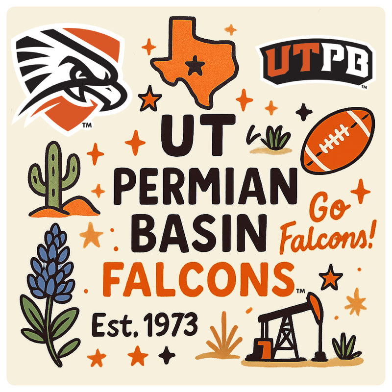 University of Texas of the Permian Basin Medley Design Decorative Magnet or Sticker – Officially Licensed 3-Inch