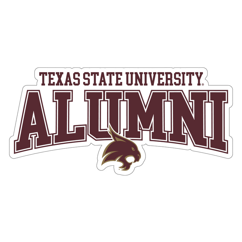 Texas State Bobcats Laser Cut Alumni Vinyl Sticker/Magnet - Officially Licensed 6-Inch