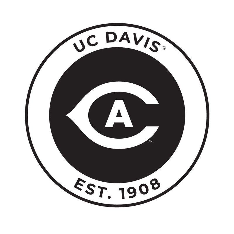 UC Davis Aggies Officially Licensed Black Vinyl Decal Sticker Clear Backing
