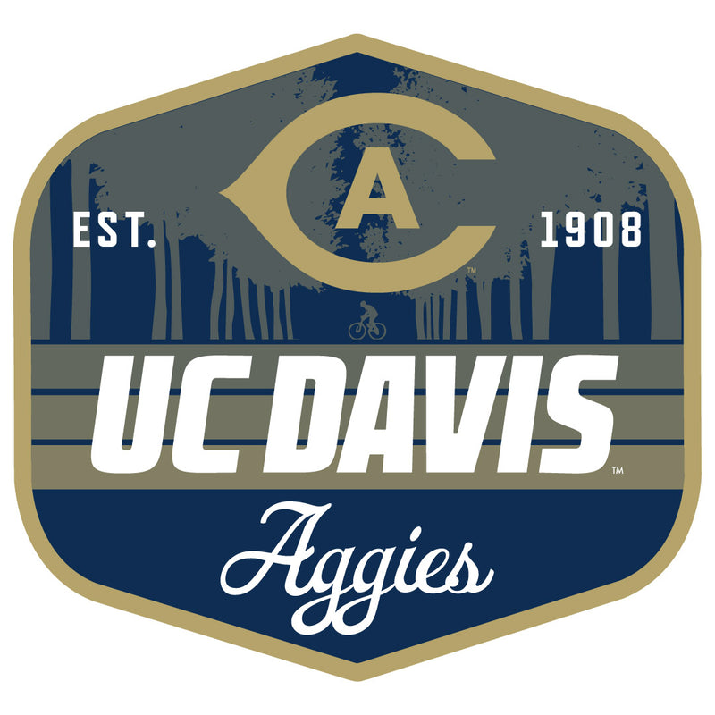 UC Davis Aggies Scenic Background Vinyl Sticker/Magnet - Officially Licensed