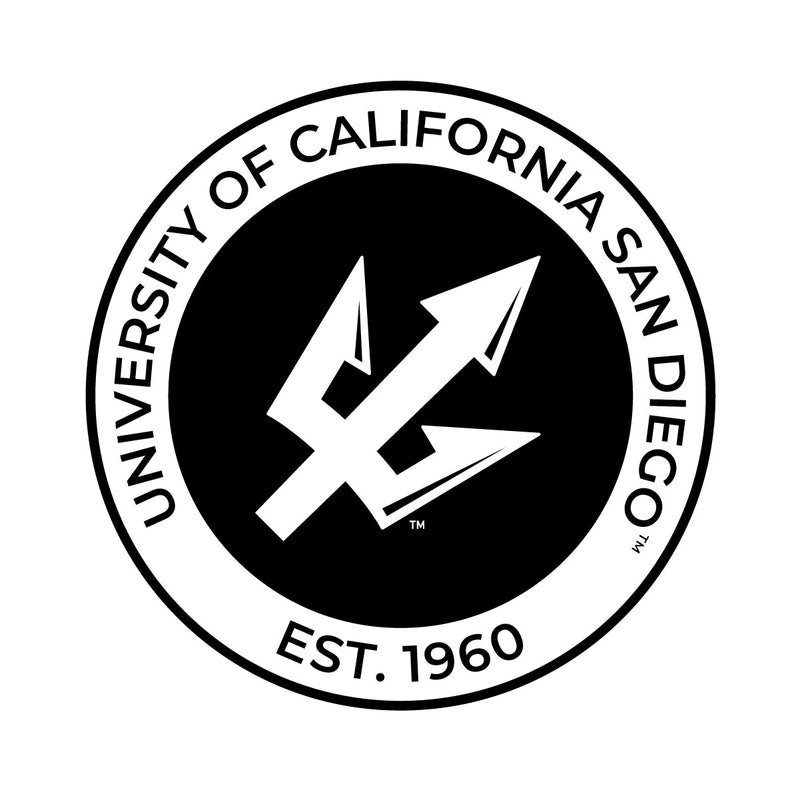 UC San Diego Officially Licensed Black Vinyl Decal Sticker Clear Backing