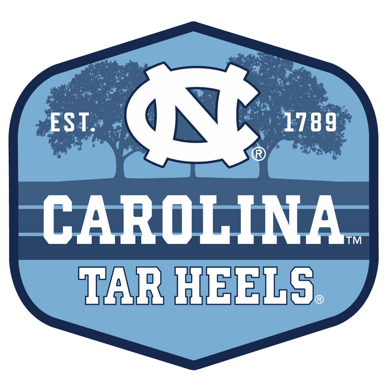 UNC Tar Heels Scenic Background Vinyl Sticker/Magnet - Officially Licensed