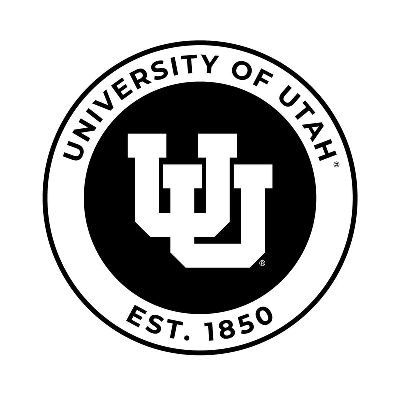 Utah Utes Officially Licensed Black Vinyl Decal Sticker White Backing