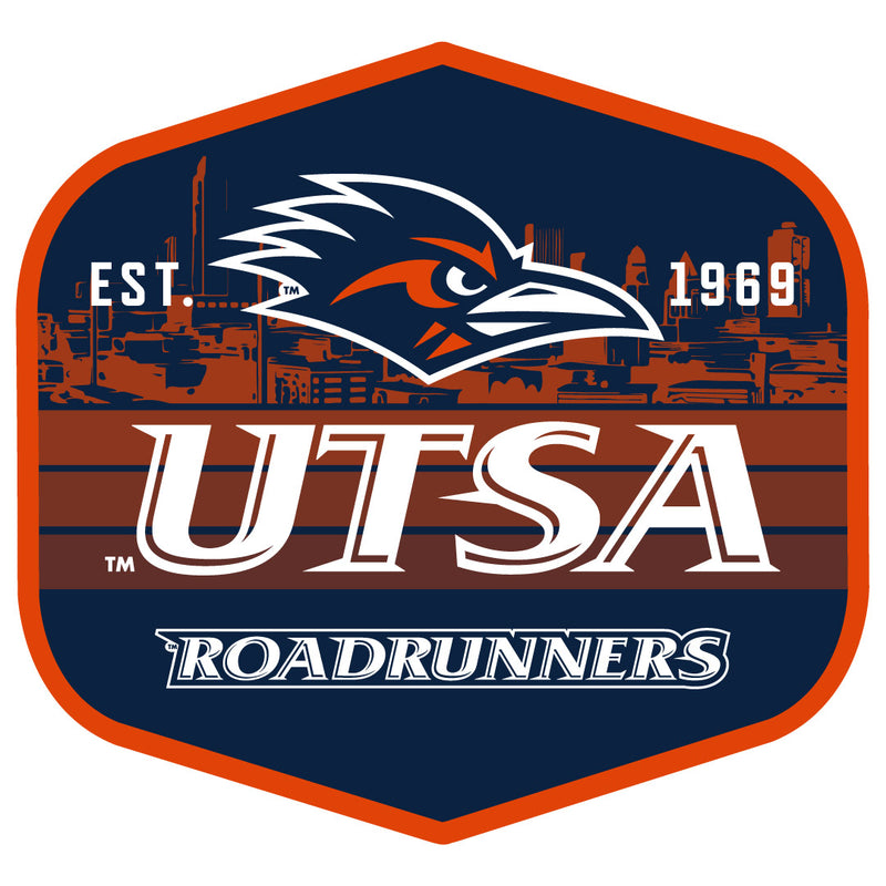 UTSA Roadrunners Scenic Background Vinyl Sticker/Magnet - Officially Licensed