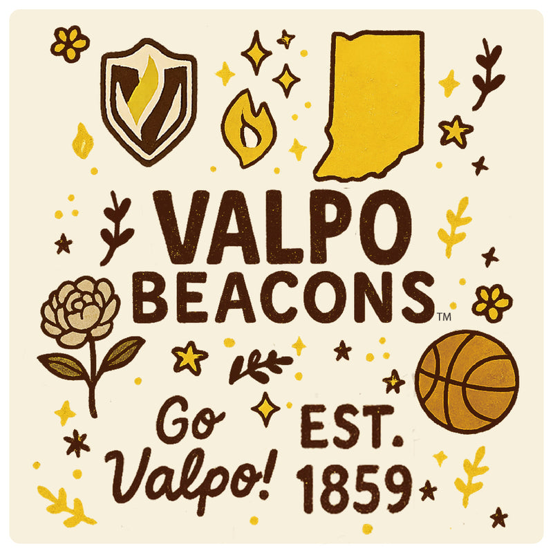 Valparaiso University Medley Design Decorative Magnet or Sticker – Officially Licensed 3-Inch