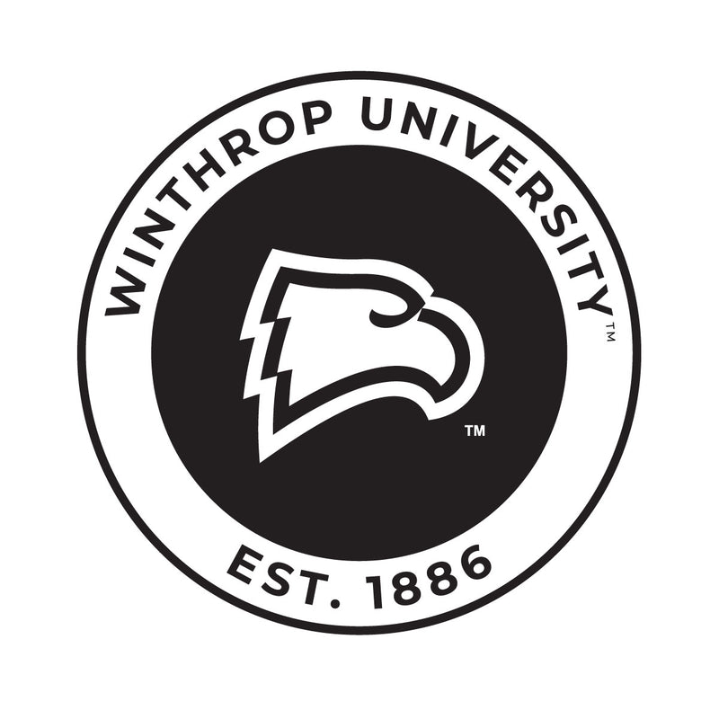Winthrop University Officially Licensed Black Vinyl Decal Sticker White Backing