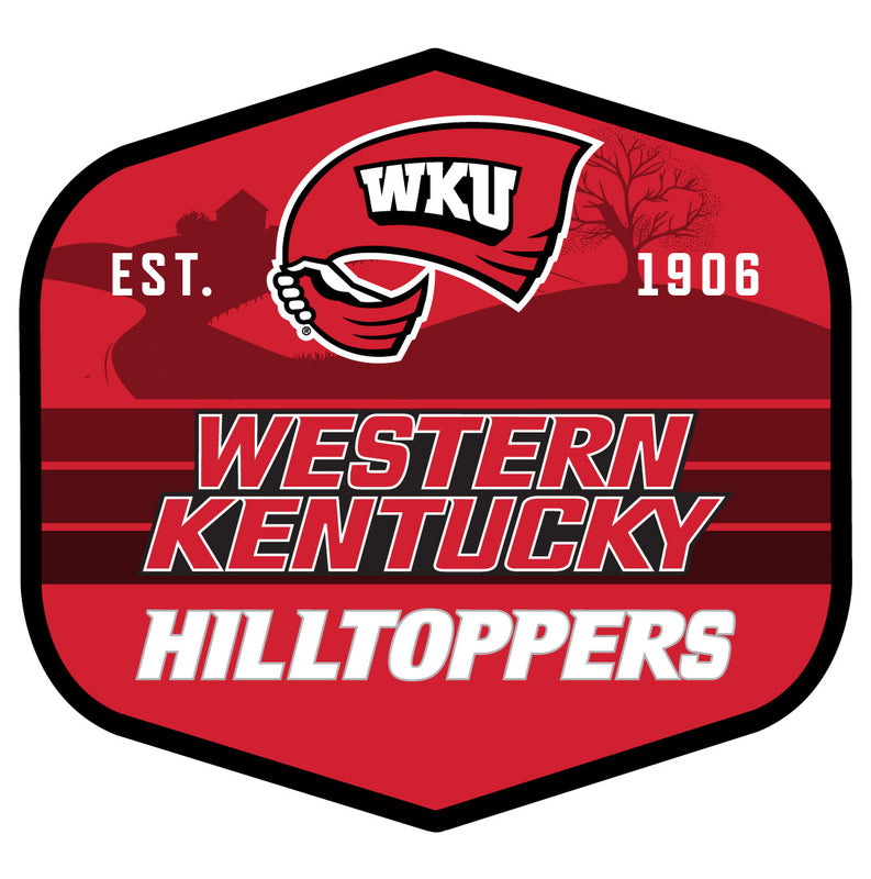 Western Kentucky Hilltoppers Scenic Background Vinyl Sticker/Magnet - Officially Licensed