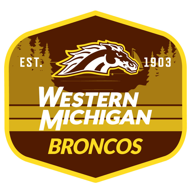 Western Michigan University Scenic Background Vinyl Sticker/Magnet - Officially Licensed