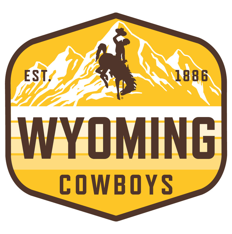 University of Wyoming Scenic Background Vinyl Sticker/Magnet - Officially Licensed