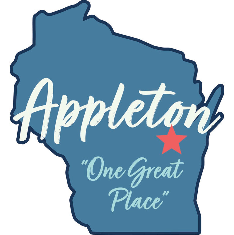 Appleton Wisconsin Souvenir Decoratve Flat Magnet or Sticker 2-Inch