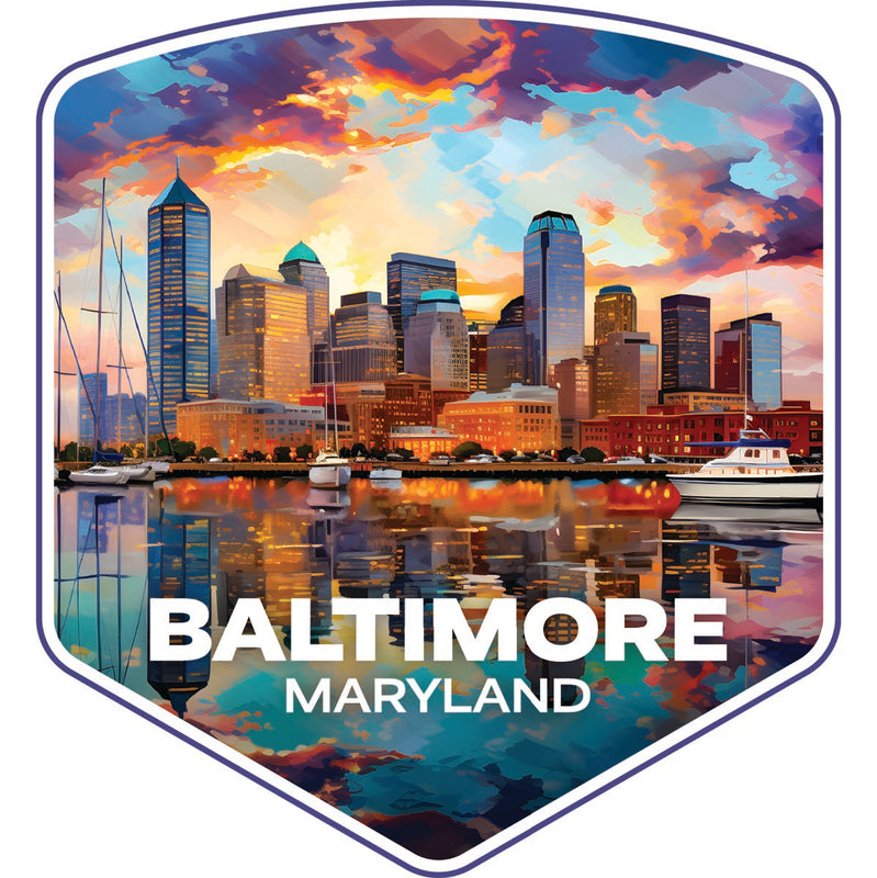 Baltimore Maryland Souvenir Decoratve Flat Magnet or Sticker 2-Inch