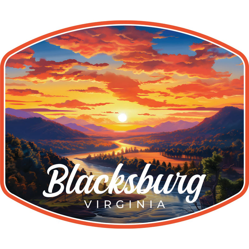 Blacksburg Virginia Souvenir Decoratve Flat Magnet or Sticker 2-Inch