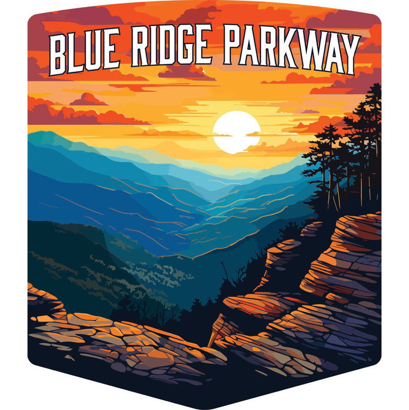 Blue Ridge Parkway Souvenir Decoratve Flat Magnet or Sticker 2-Inch