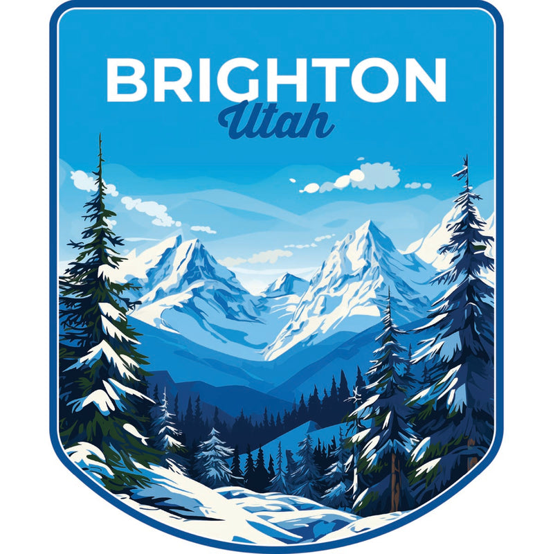 Brighton Utah Souvenir Decoratve Flat Magnet or Sticker 2-Inch