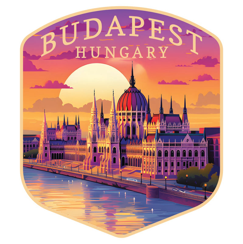 Budapest Hungary Souvenir Decoratve Flat Magnet or Sticker 2-Inch