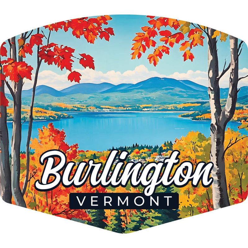 Burlington Vermont Souvenir Decoratve Flat Magnet or Sticker 2-Inch