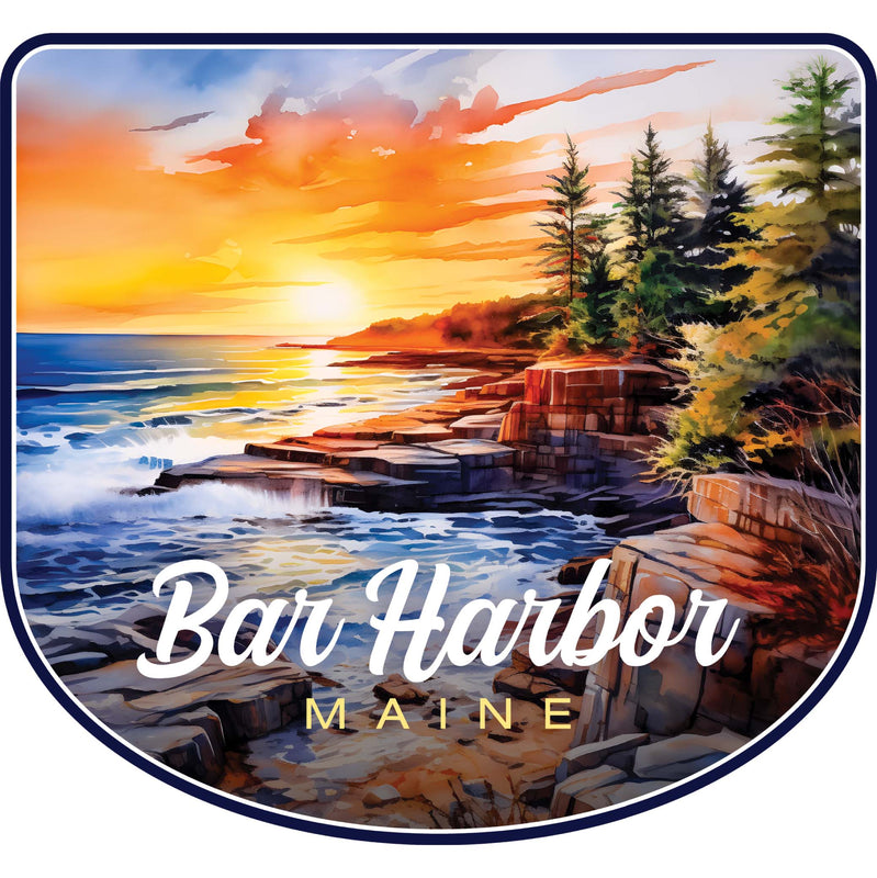 Bar Harbor Maine Design B Souvenir Vinyl Decal Sticker 2-Inch