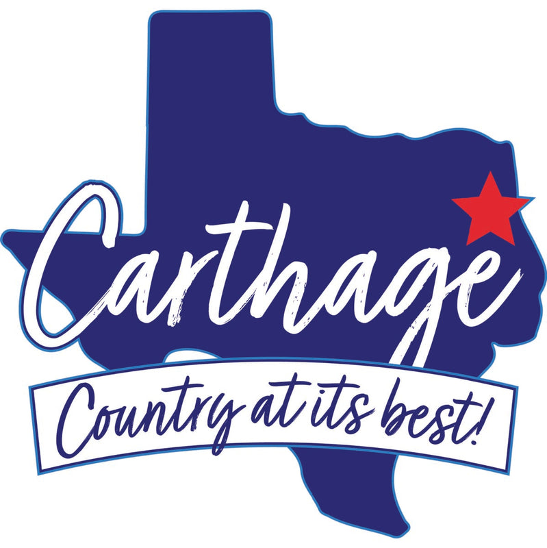 Carthage Texas Souvenir Decoratve Flat Magnet or Sticker 2-Inch