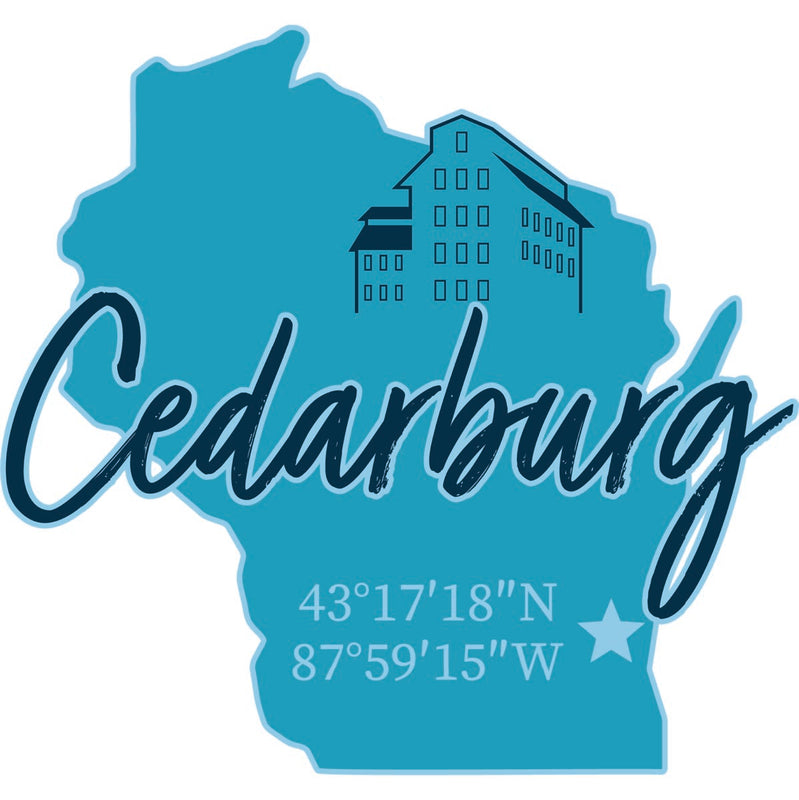 Cedarburg Wisconsin Souvenir Decoratve Flat Magnet or Sticker 2-Inch